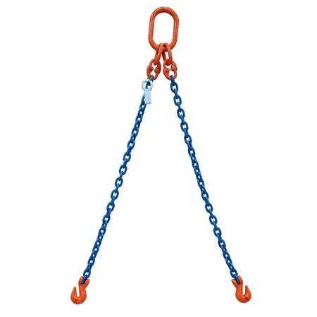Starke Chain Sling, 3/8in, G100, Grab Hook, 10 ft SCSG10038-2LG-10